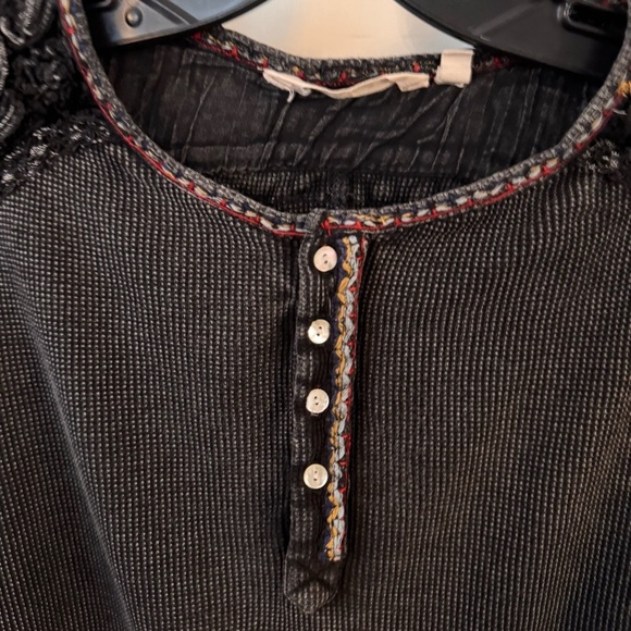 Soft surroundings womens Cobi Thermal velvet trim gray ashy wash Size SP - Picture 2 of 13